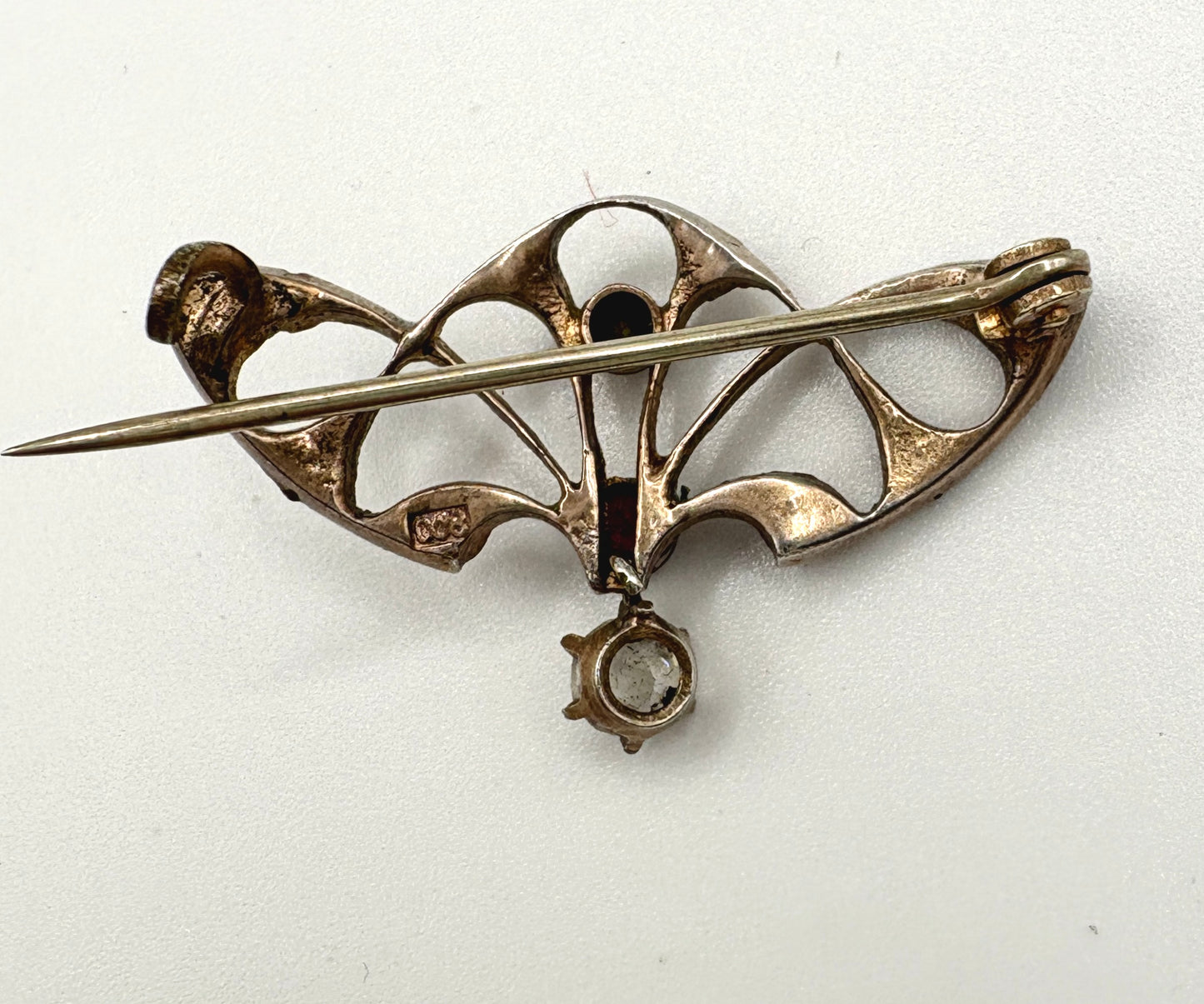 Belle Epoque Ruby & Gemstones, Sterling Silver Brooch