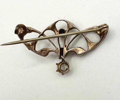 Belle Epoque Ruby & Gemstones, Sterling Silver Brooch