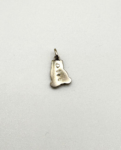 Dodo Panda Charm, white 18ct 750 gold, black and white diamonds