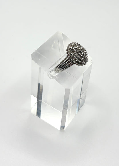 Solid 9ct White Gold Ring With Diamonds