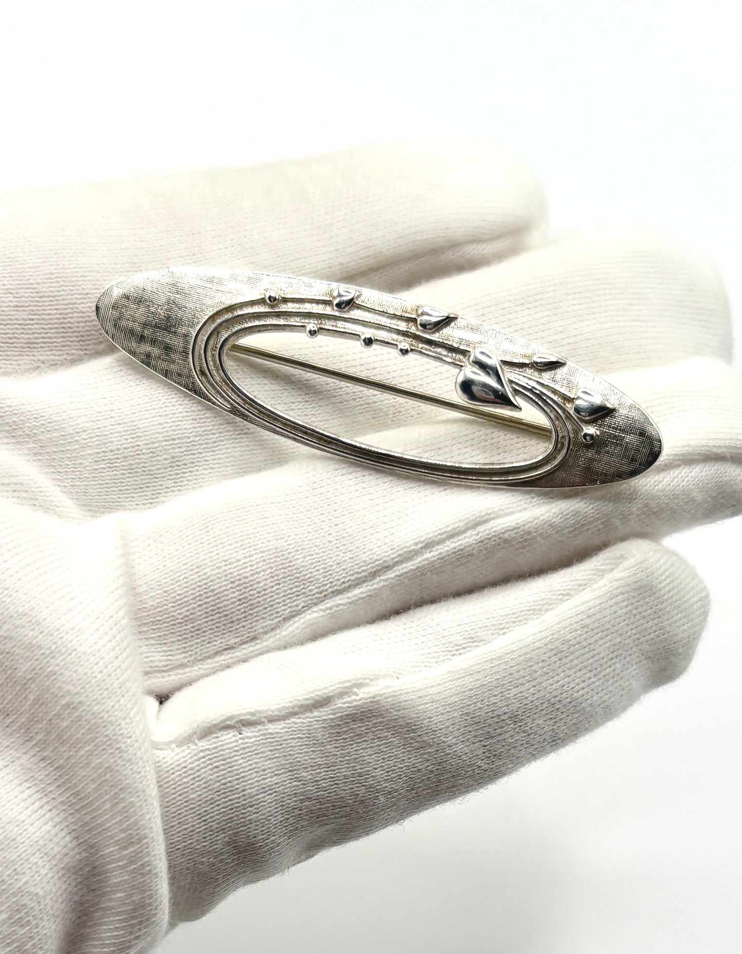 Ola Gorie Flower Brooch Solid Silver 925