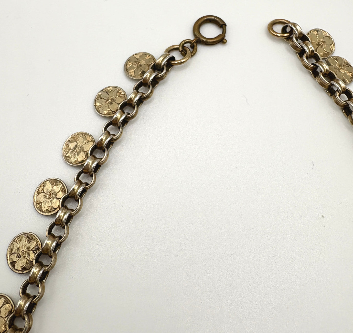 Antique Victorian Solid silver gold gilt Necklace/Collar