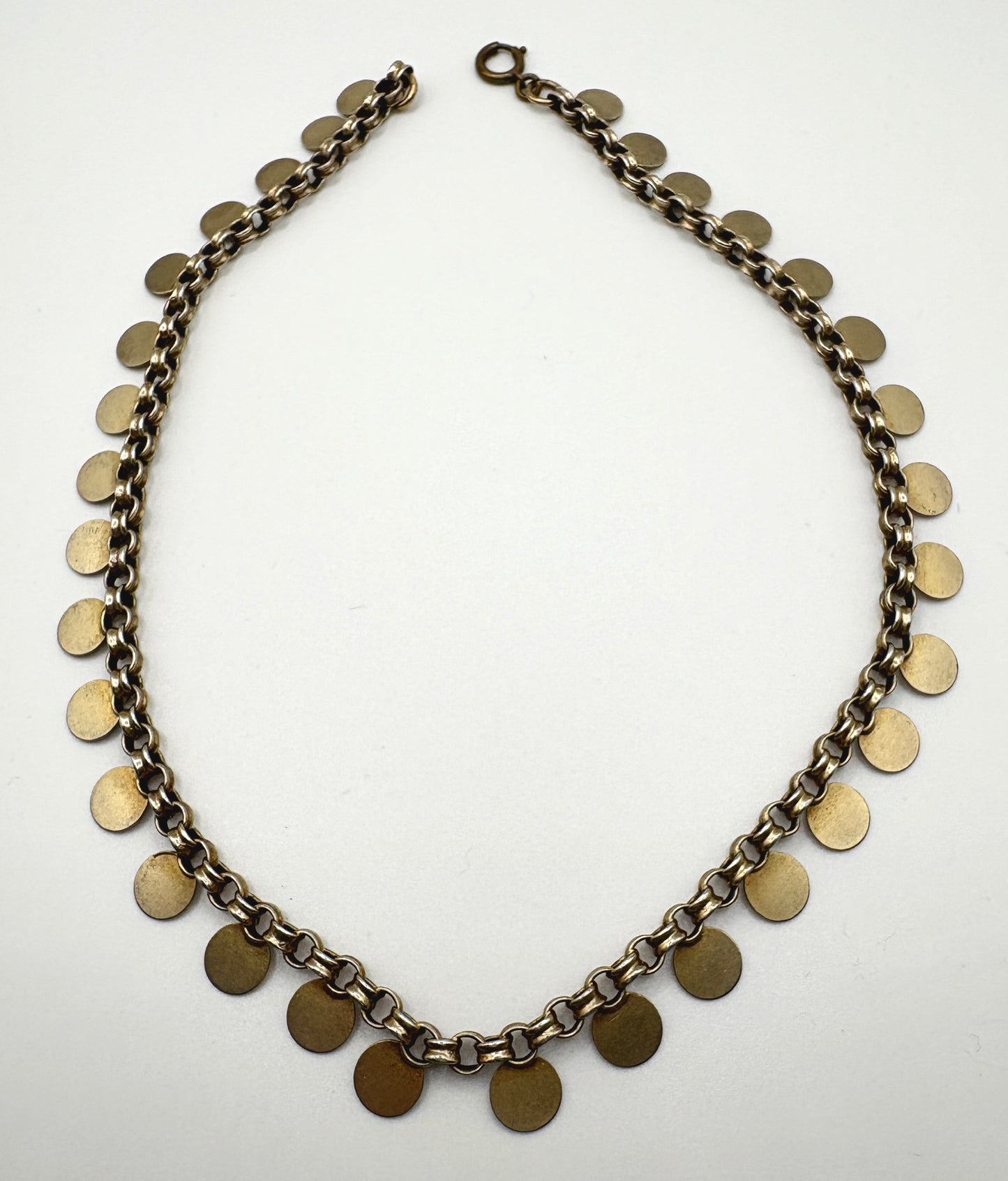 Antique Victorian Solid silver gold gilt Necklace/Collar