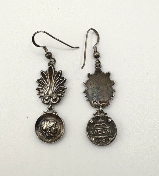 Roman Coin Solid silver 925 Earrings