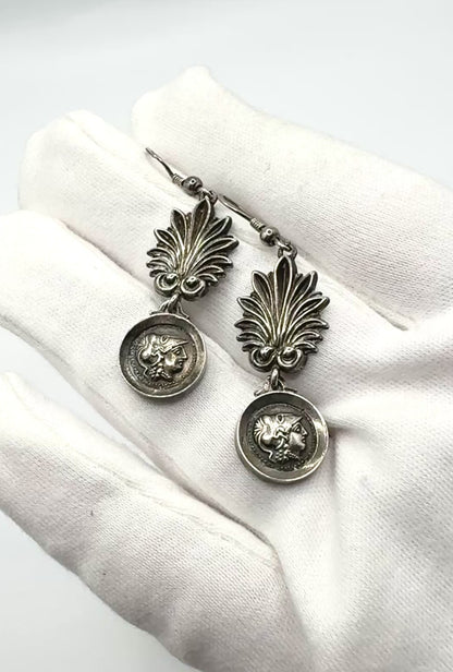 Roman Coin Solid silver 925 Earrings